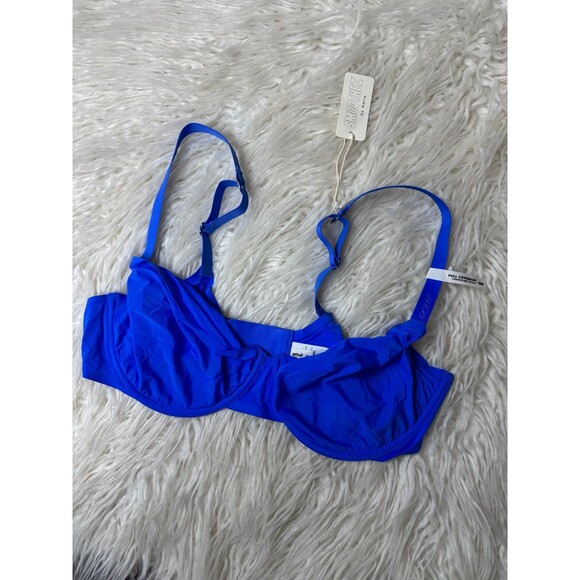 Aerie Smoothez Mesh Full Coverage Unlined Bra Blue Size 36D - Picture 3 of 7